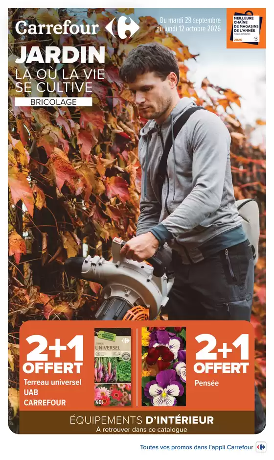 Catalogue Carrefour Drive à Barcelonnette | JARDIN ET BRICOLAGE | 2026-09-29T00:00:00.000Z - 2026-10-12T00:00:00.000Z