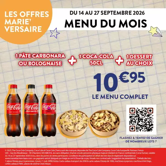 Catalogue Marie Blachère à Les Mesnuls | LES OFFRES MARIE' VERSAIRE | 2026-09-17T00:00:00.000Z - 2026-09-27T00:00:00.000Z