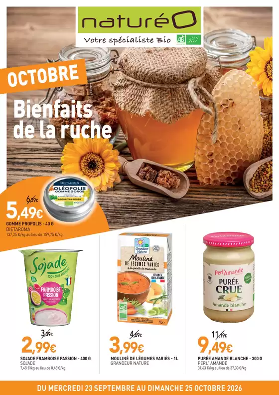 Catalogue NaturéO à Venelles | Bienfaits de la ruche | 2026-09-21T00:00:00.000Z - 2026-10-25T00:00:00.000Z