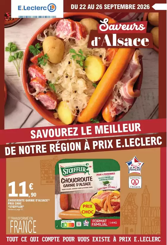 Catalogue E.Leclerc à Dambach-la-Ville | ALSACE CHOUCROUTE 2 | 2026-09-22T00:00:00.000Z - 2026-09-26T00:00:00.000Z