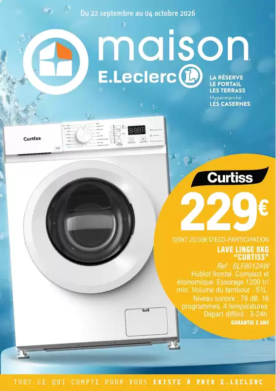 Catalogue E.Leclerc | Maison | 2026-09-22T00:00:00.000Z - 2026-10-04T00:00:00.000Z