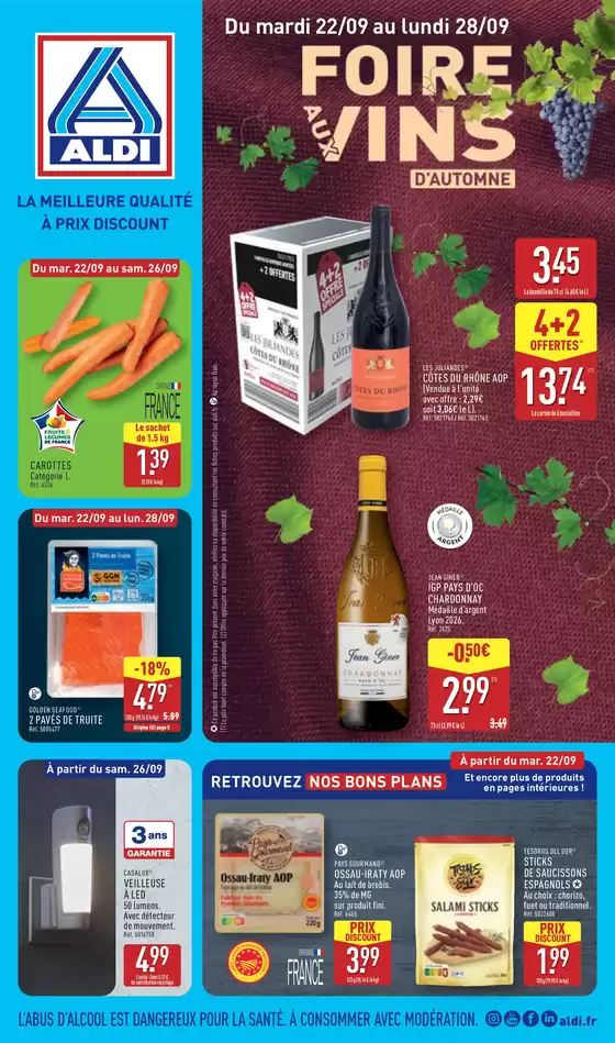 Catalogue Aldi | FOIRE AUX VINS D'AUTOMNE | 2026-09-22T00:00:00.000Z - 2026-09-28T00:00:00.000Z