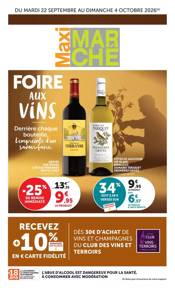 Catalogue Maximarché à Auffargis | Nos meilleures bonnes affaires | 2026-09-22T00:00:00.000Z - 2026-10-04T00:00:00.000Z