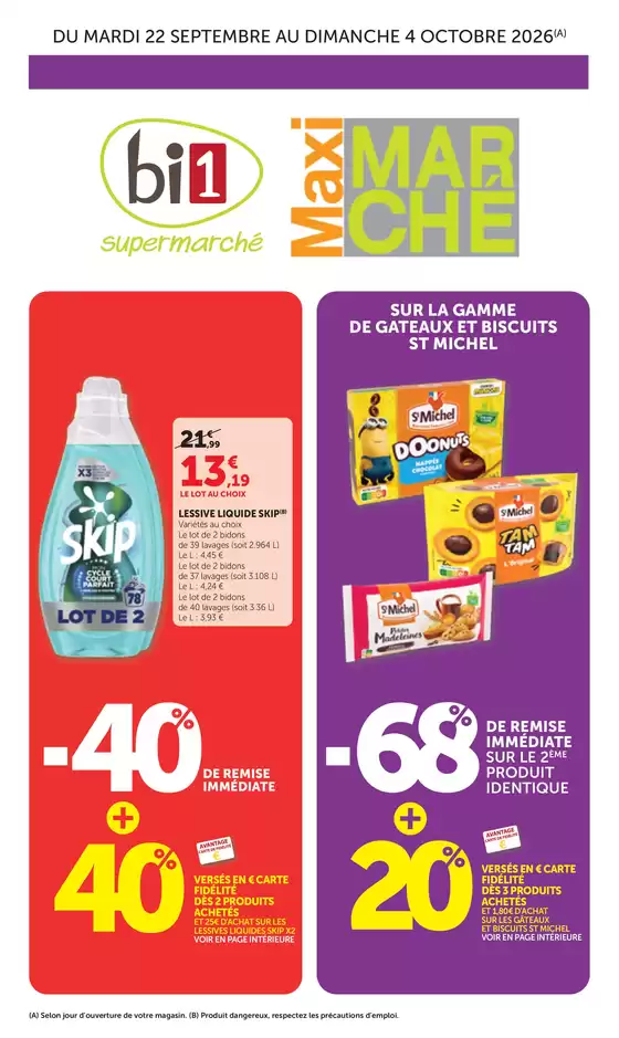 Catalogue Maximarché à Auffargis | Offres spéciales pour vous | 2026-09-22T00:00:00.000Z - 2026-10-04T00:00:00.000Z