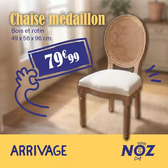 Catalogue Noz | Chaise médaillon | 2026-09-22T00:00:00.000Z - 2026-09-30T00:00:00.000Z