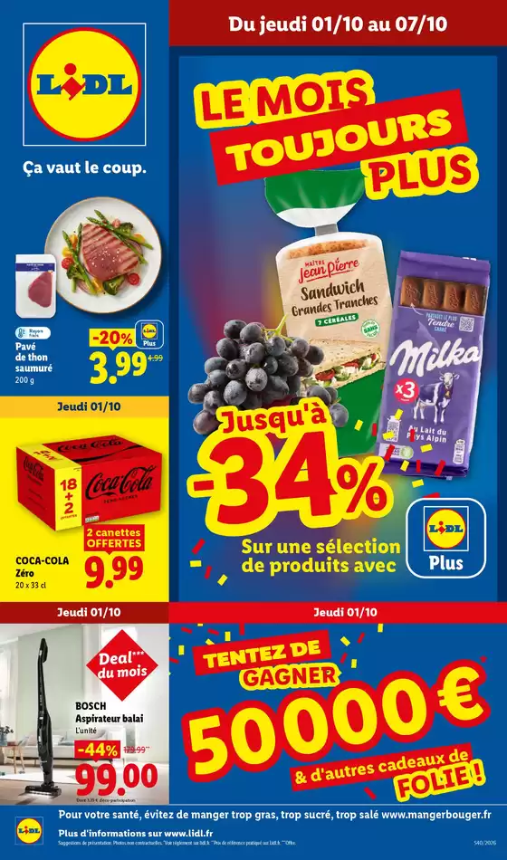 Catalogue Lidl à | Les promos de la semaine | 2026-10-01T00:00:00.000Z - 2026-10-07T00:00:00.000Z