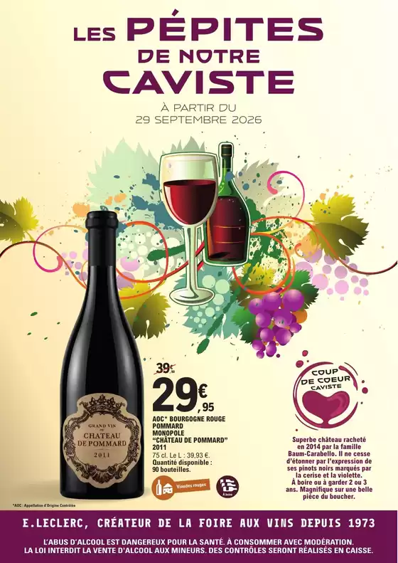 Catalogue E.Leclerc à Lapte | PLAQUETTE SELECTION FOIRE AUX VINS | 2026-09-29T00:00:00.000Z - 2026-10-10T00:00:00.000Z