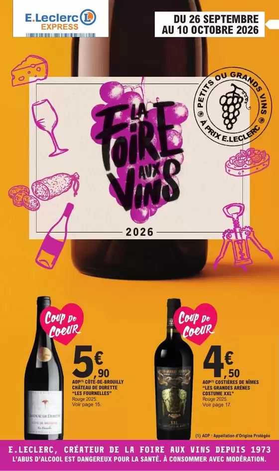 Catalogue E.Leclerc à Rabastens | FOIRE AUX VINS V.EXPRESS | 2026-09-26T00:00:00.000Z - 2026-10-10T00:00:00.000Z
