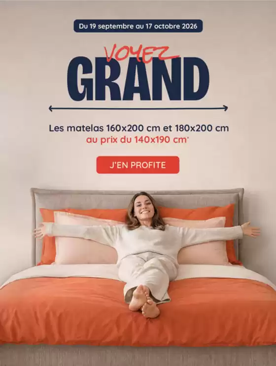 Catalogue Maison de la Literie à Saint-Leu-la-Forêt | Matelas grandes largeurs | 2026-09-25T00:00:00.000Z - 2026-10-17T00:00:00.000Z