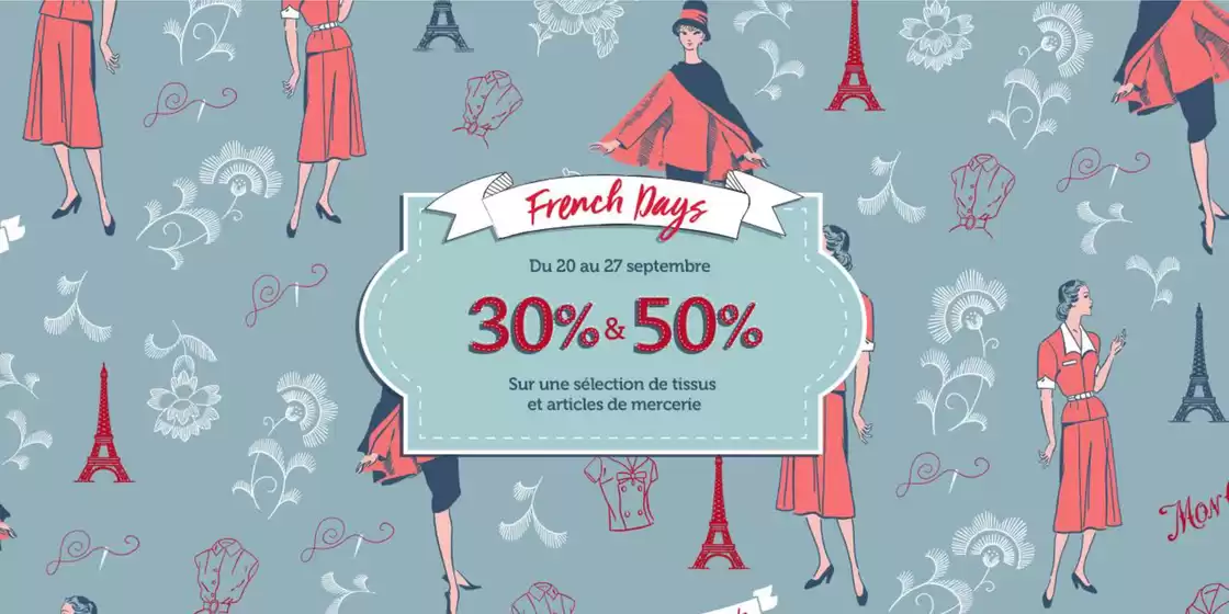 Catalogue Mondial Tissus à Motte-en-Champsaur | FRENCH DAYS | 2026-09-25T00:00:00.000Z - 2026-09-27T00:00:00.000Z