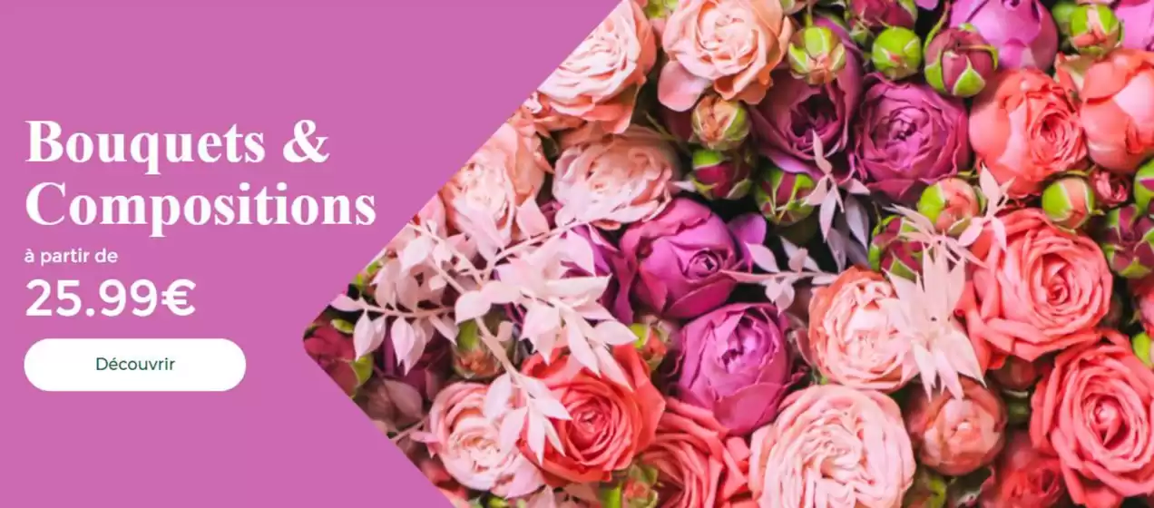 Catalogue Carrément Fleurs | Bouquets de fleurs et compositions florales | 2026-09-25T00:00:00.000Z - 2026-10-31T00:00:00.000Z