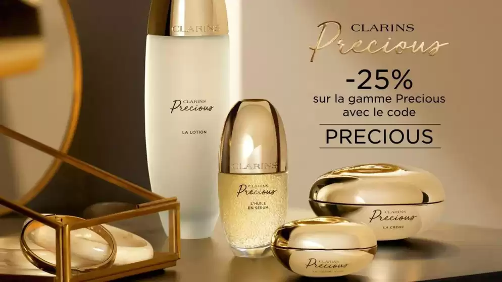 Catalogue Clarins | Clarins Precious | 2026-09-25T00:00:00.000Z - 2026-09-29T00:00:00.000Z