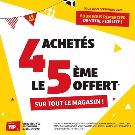 Catalogue Gifi | 45 ans, ça se fête... et pas qu'un peu | 2026-09-25T00:00:00.000Z - 2026-09-27T00:00:00.000Z