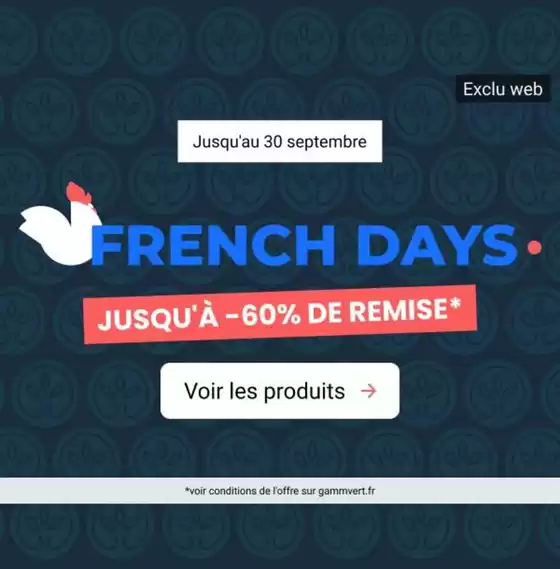 Catalogue Gamm vert à Lodève | FRENCH DAYS | 2026-09-28T00:00:00.000Z - 2026-09-30T00:00:00.000Z