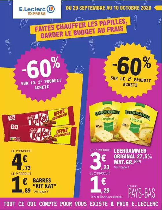 Catalogue E.Leclerc Express | DEPENSER MOINS 22 - EXPRESS | 2026-09-29T00:00:00.000Z - 2026-10-10T00:00:00.000Z