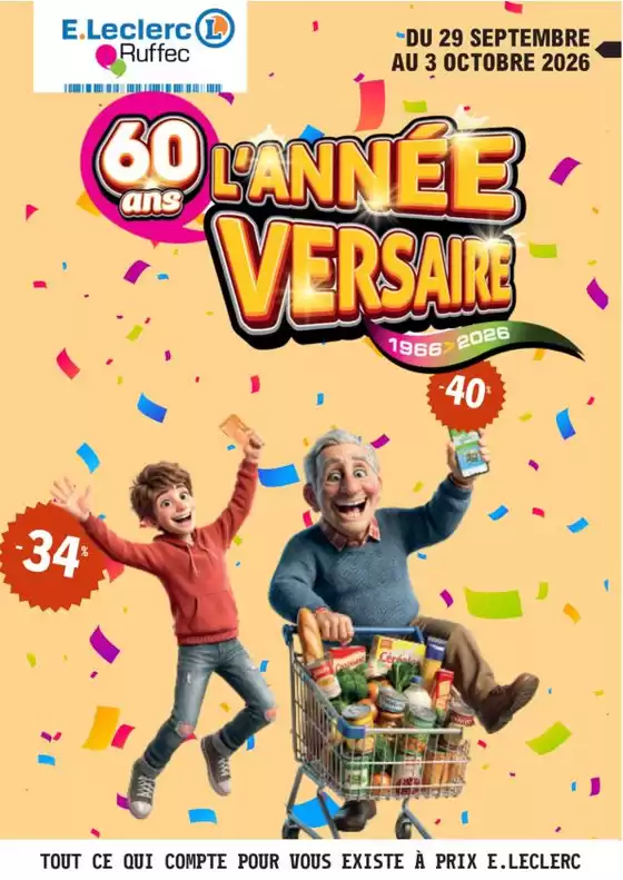 Catalogue E.Leclerc | Lannée-versaire ! | 2026-09-29T00:00:00.000Z - 2026-10-03T00:00:00.000Z