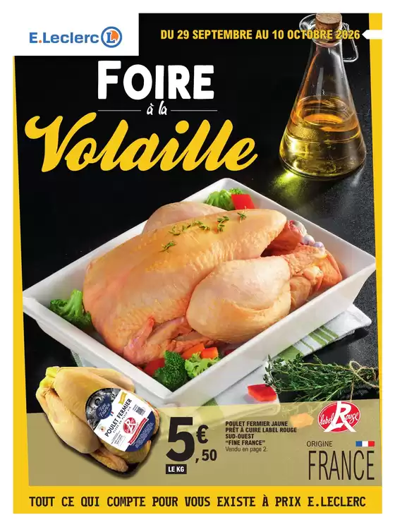 Catalogue E.Leclerc à Nancy | FOIRE A LA VOLAILLE 2 | 2026-09-29T00:00:00.000Z - 2026-10-10T00:00:00.000Z