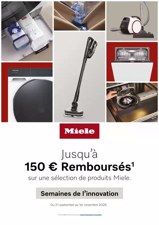 Catalogue Connexion | Miele Jusqu'à 150€ remboursés | 2026-09-28T00:00:00.000Z - 2026-11-01T00:00:00.000Z