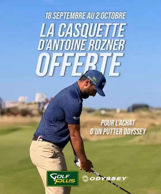 Catalogue Golf Plus à Rouen | Putters Odyssey | 2026-09-29T00:00:00.000Z - 2026-10-02T00:00:00.000Z