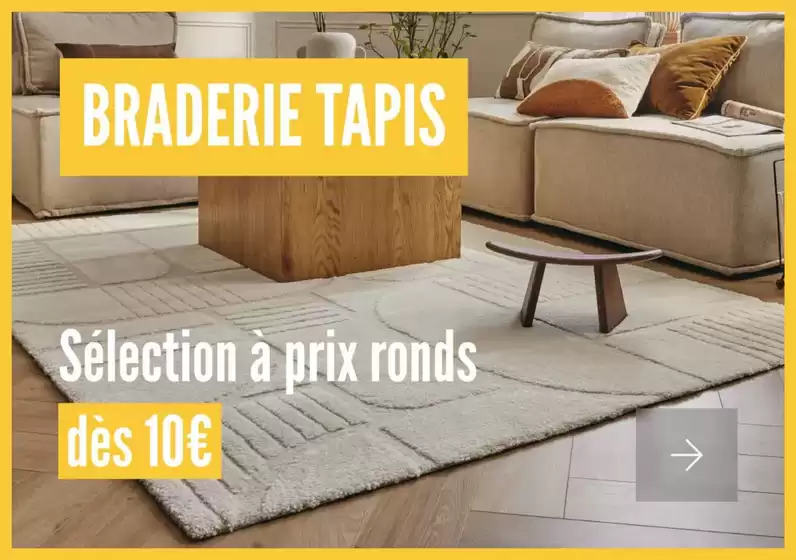 Catalogue Saint Maclou à Aumont-Aubrac | Braderie tapis : notre sélection de tapis à prix ronds dès 10 € | 2026-09-29T00:00:00.000Z - 2026-10-17T00:00:00.000Z