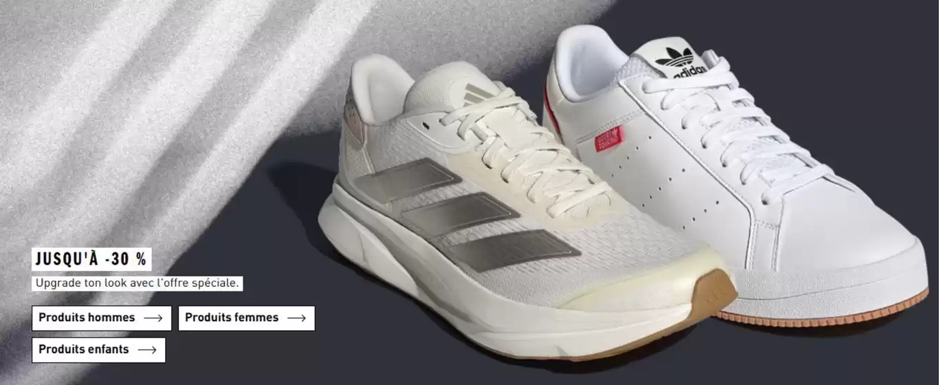 Catalogue Adidas | JUSQU'À -30 % | 2026-09-29T00:00:00.000Z - 2026-10-11T00:00:00.000Z