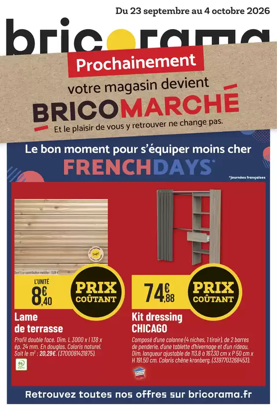 Catalogue Bricorama à Albi | S'équipez moins cher pendant les french days | 2026-09-29T00:00:00.000Z - 2026-10-04T00:00:00.000Z