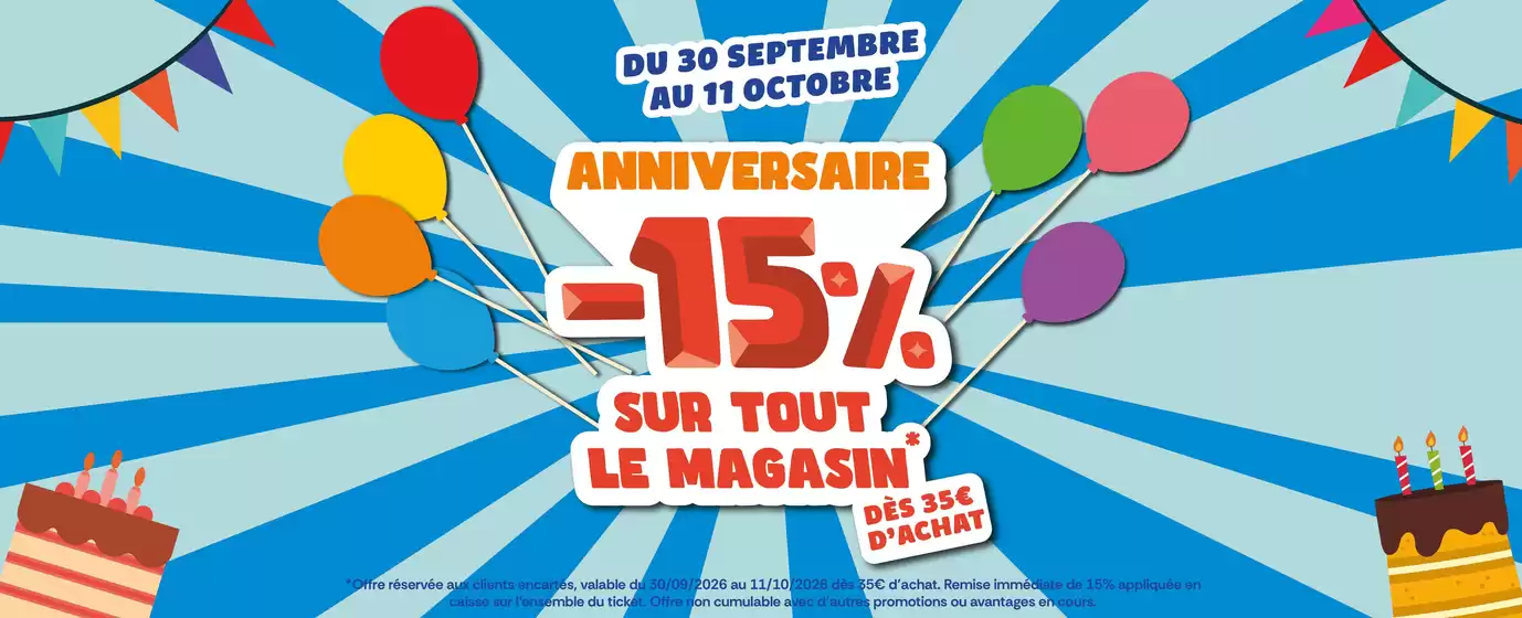Catalogue So.bio à Mareil-sur-Mauldre | Du 30 septembre au 11 octobre, on souffle nos bougies avec vous ! Profitez de -15% sur tout le magasin dès 35€ d’achat. | 2026-09-30T00:00:00.000Z - 2026-10-11T00:00:00.000Z