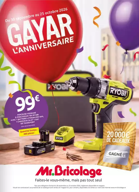 Catalogue Mr Bricolage | Super offre pour les chasseurs de bonnes affaires | 2026-09-30T00:00:00.000Z - 2026-10-25T00:00:00.000Z