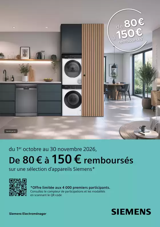 Catalogue Group Digital à Lorient | Siemens de 80 € à 150 € remboursés | 2026-10-01T00:00:00.000Z - 2026-11-30T00:00:00.000Z