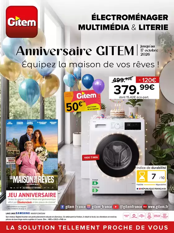 Catalogue Gitem | Anniversaire 2026 | 2026-10-01T00:00:00.000Z - 2026-10-17T00:00:00.000Z