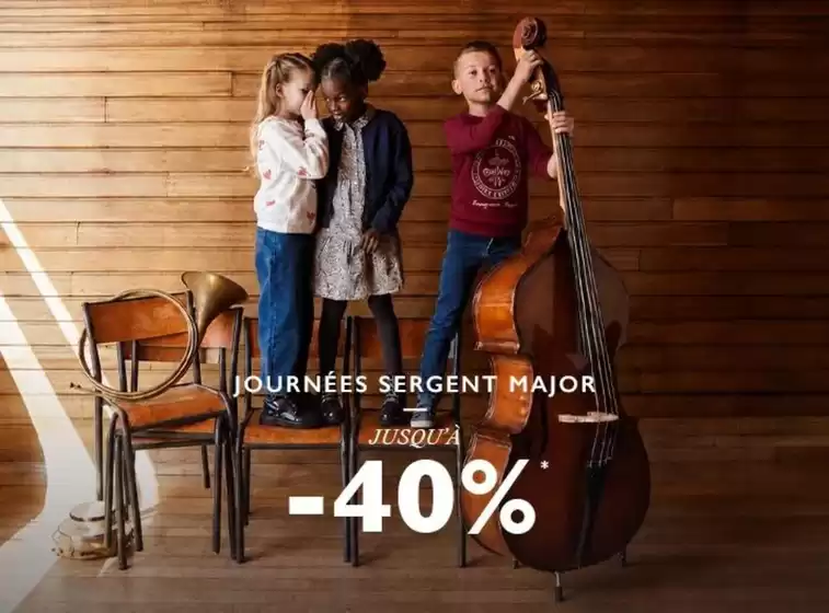 Catalogue Sergent Major à Warluis | Les Journées Jusqu'à -40% | 2026-10-01T00:00:00.000Z - 2026-10-21T00:00:00.000Z