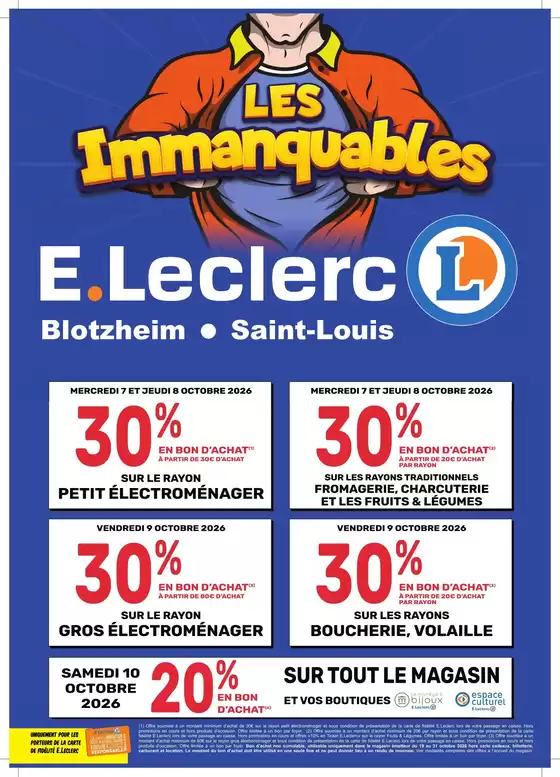 Catalogue E.Leclerc à Formigny | Les Immanquables #1 | 2026-10-07T00:00:00.000Z - 2026-10-10T00:00:00.000Z