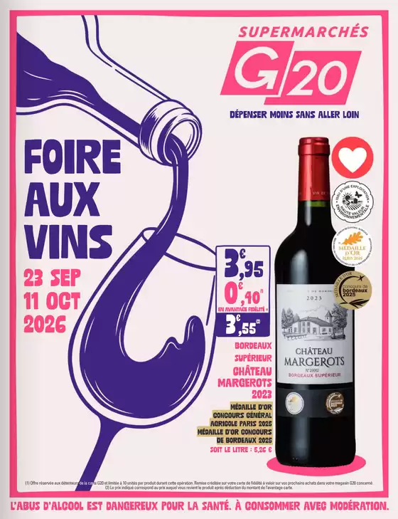 Catalogue G20 | Foire Aux Vins | 2026-09-23T00:00:00.000Z - 2026-10-11T00:00:00.000Z