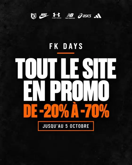Catalogue Footkorner | FK DAYS | Jusqu'à -70% ! | 2026-10-02T00:00:00.000Z - 2026-10-05T00:00:00.000Z