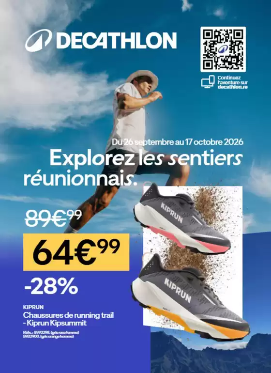 Catalogue Decathlon à Bordeaux | Explorez les sentiers réunionnais | 2026-10-02T00:00:00.000Z - 2026-10-17T00:00:00.000Z