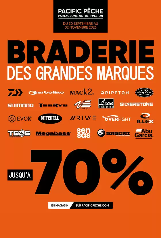 Catalogue Pacific Pêche à Bordeaux | Braderie des grandes marques | 2026-10-02T00:00:00.000Z - 2026-11-02T00:00:00.000Z
