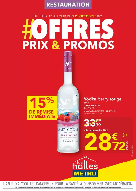 Catalogue Metro | Offres prix & promos - Restauration | 2026-10-02T00:00:00.000Z - 2026-10-28T00:00:00.000Z