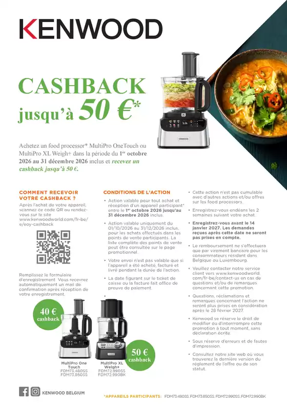 Catalogue Expert à Saint-Hilaire-Petitville | Kenwood MultiPro - Jusqu'à €50 cashback | 2026-10-02T00:00:00.000Z - 2026-12-31T00:00:00.000Z