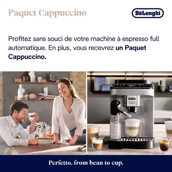 Catalogue Expert à Saint-Hilaire-Petitville | De'Longhi - Paquet Cappuccino | 2026-10-02T00:00:00.000Z - 2026-12-31T00:00:00.000Z