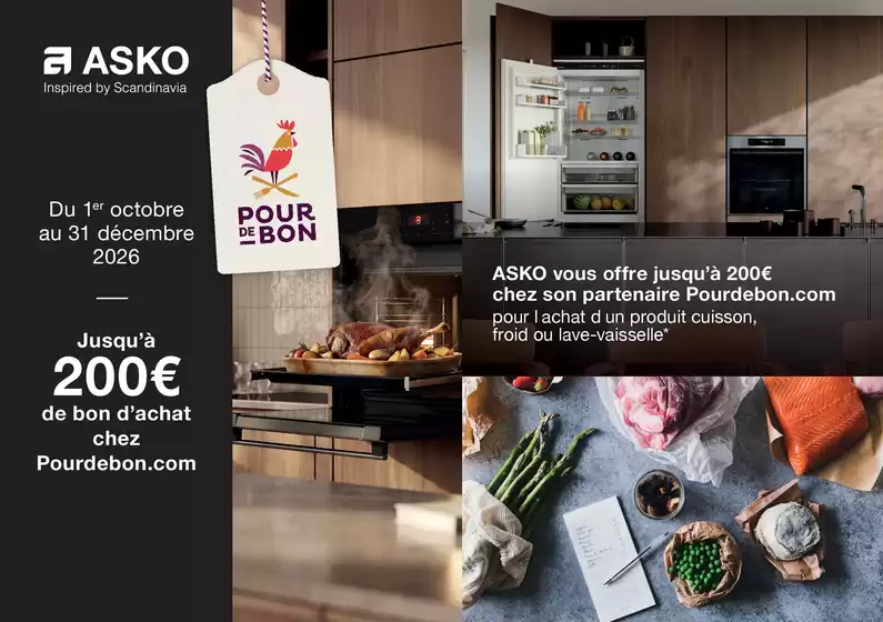 Catalogue Boulanger à Escaudœuvres |  OFFRE Asko : jusqu'à 200€ remboursés en bon d'achat ! | 2026-10-02T00:00:00.000Z - 2026-12-31T00:00:00.000Z