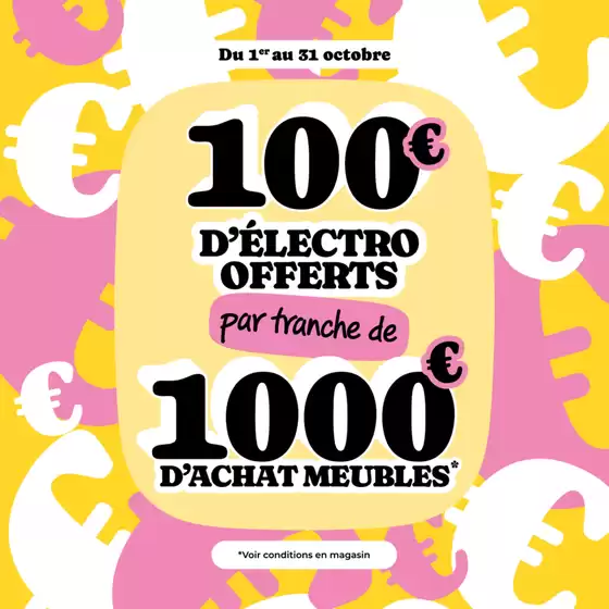 Catalogue SoCoo'c | 100€ d'électro offerts par tranche de 1000€ d'achat meubles | 2026-10-05T00:00:00.000Z - 2026-10-31T00:00:00.000Z