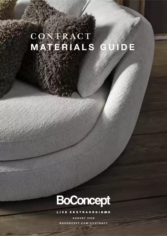 Catalogue BoConcept à Vienne | Contract materials guide | 2026-10-05T00:00:00.000Z - 2026-10-31T00:00:00.000Z