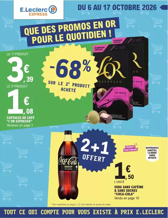 Catalogue E.Leclerc Express | DEPENSER MOINS 22 BIS - EXPRESS | 2026-10-06T00:00:00.000Z - 2026-10-17T00:00:00.000Z