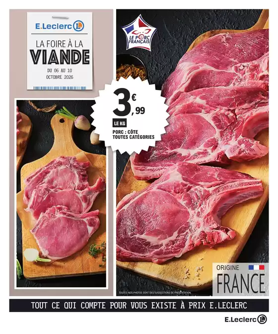 Catalogue E.Leclerc à Achicourt | FOIRE A LA VIANDE 2 | 2026-10-06T00:00:00.000Z - 2026-10-10T00:00:00.000Z