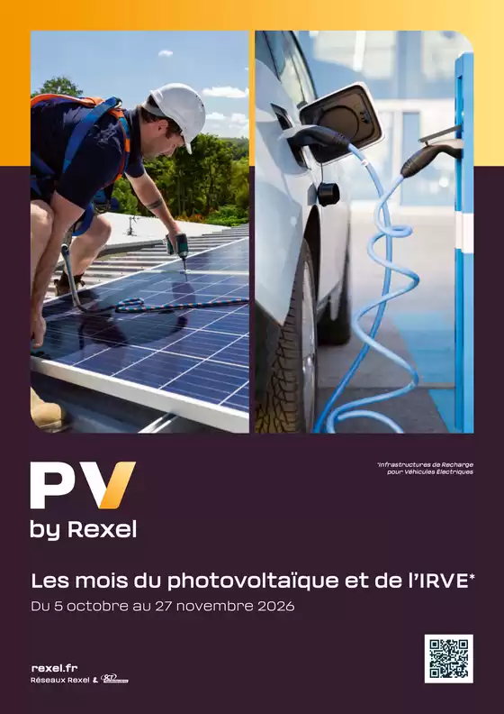 Catalogue Rexel à Courcelles-sur-Voire | Les mois du photovoltaique et de IRVE - Octobre 2026 | 2026-10-05T00:00:00.000Z - 2026-11-27T00:00:00.000Z