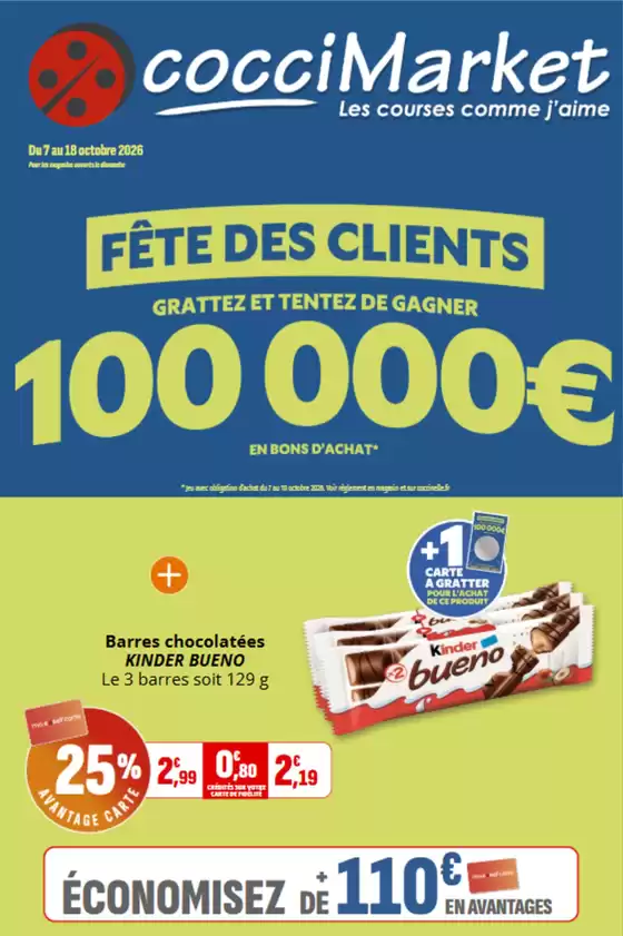 Catalogue Coccimarket à Cannes La Bocca | FÊTE DES CLIENTS | 2026-10-07T00:00:00.000Z - 2026-10-18T00:00:00.000Z
