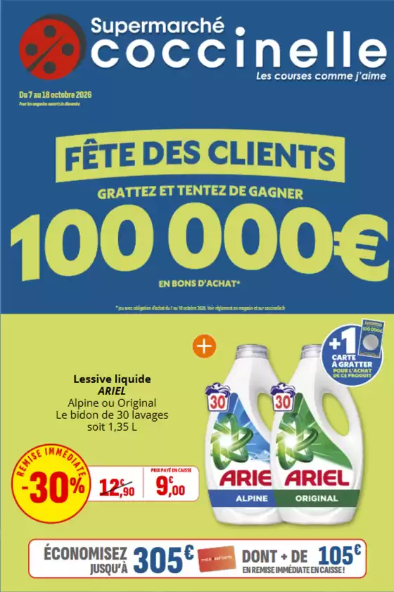 Catalogue Coccinelle Supermarché | FÊTE DES CLIENTS | 2026-10-07T00:00:00.000Z - 2026-10-18T00:00:00.000Z