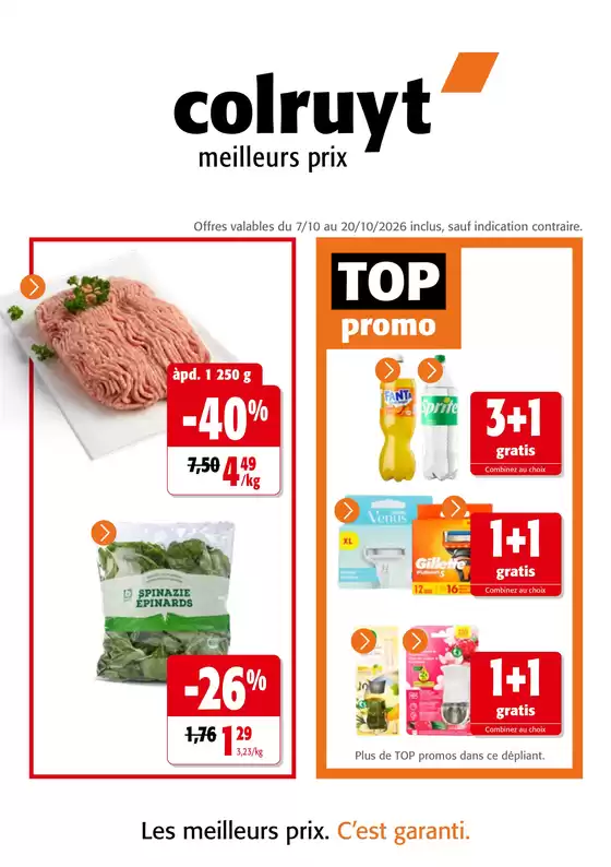 Catalogue Colruyt à Hémonstoir | Top promo | 2026-10-09T00:00:00.000Z - 2026-10-20T00:00:00.000Z