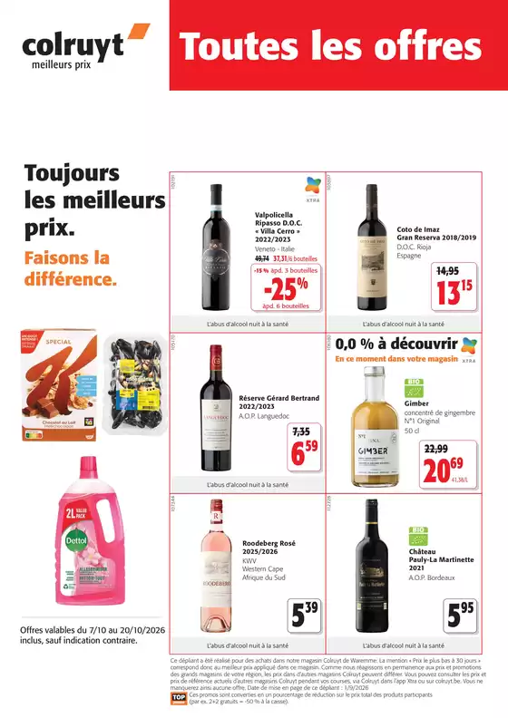 Catalogue Colruyt à Hémonstoir | Toutes les offres | 2026-10-09T00:00:00.000Z - 2026-10-20T00:00:00.000Z
