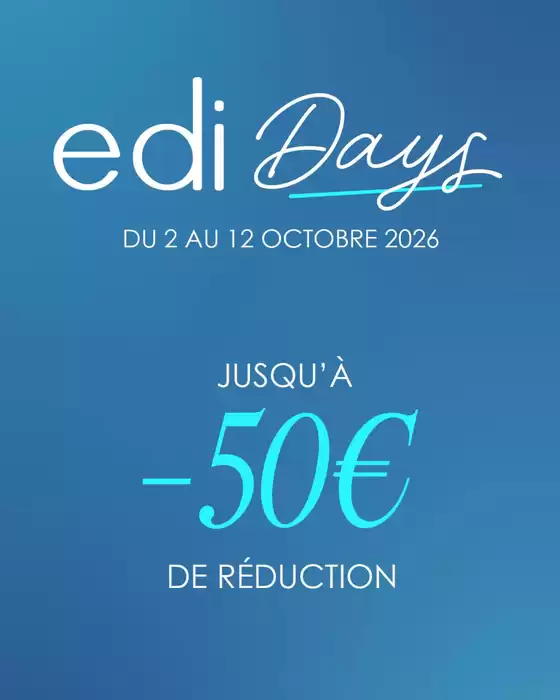 Catalogue Edisac à Aulnay-sous-Bois | Les EdiDays sont de retour ! | 2026-10-09T00:00:00.000Z - 2026-10-12T00:00:00.000Z